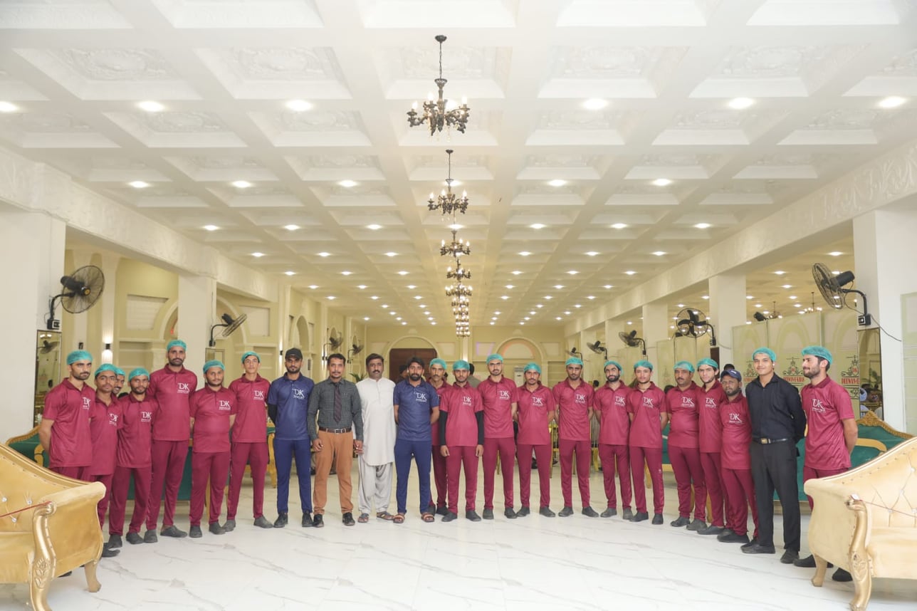 Our service and set-up team, ready before every event.